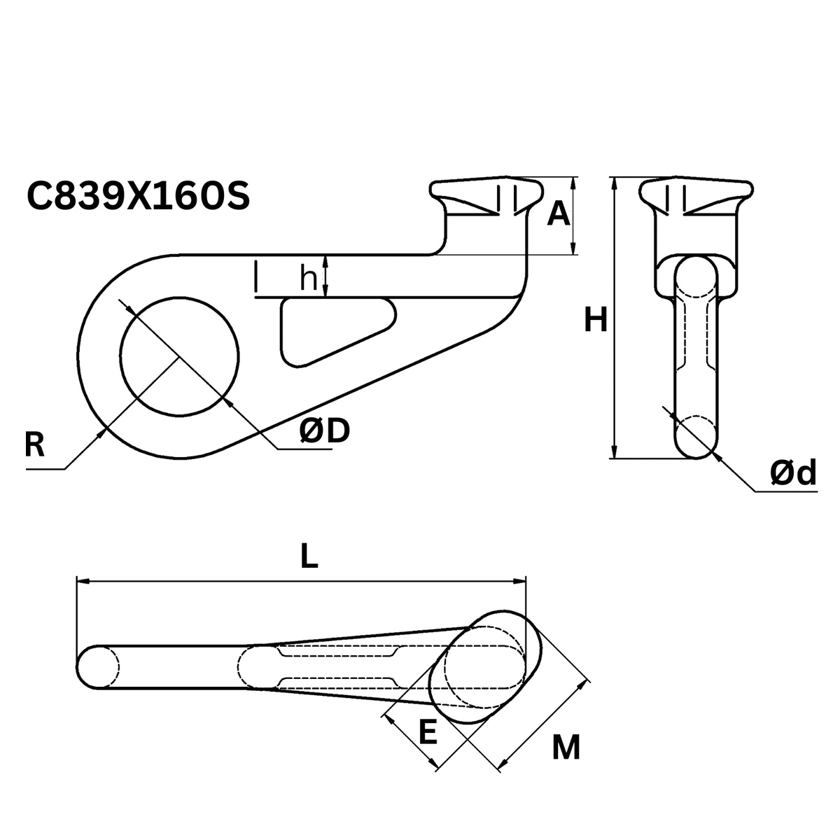 Containerhaken C839X links