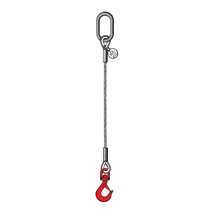 1-leg condorLift wire rope sling master link - safety eye hook with swivel  - Carl Stahl