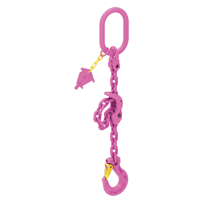 VIP 1-leg chain sling with multi shortening claw