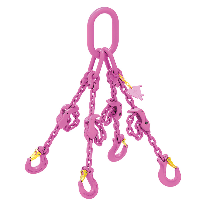 VIP 4-leg chain sling with multi shortening claws