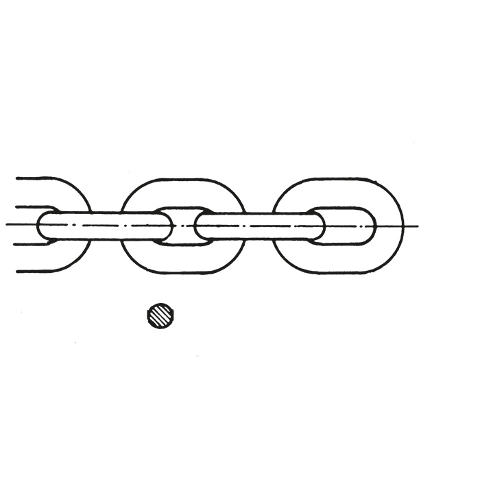 Niro stainless steel round steel chain (sling chain)