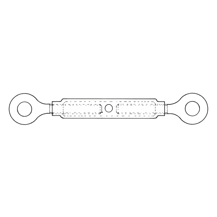 Turnbuckle Acc. To DIN 1478, Pipe Body Type, With 2 Eyes