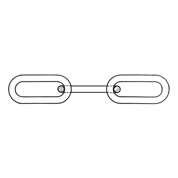 Round steel link chains, Round steel chains