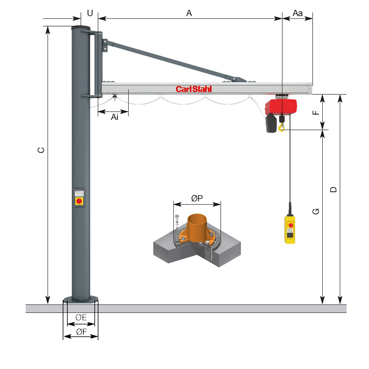 Type UNILIFT US with electric chain hoist