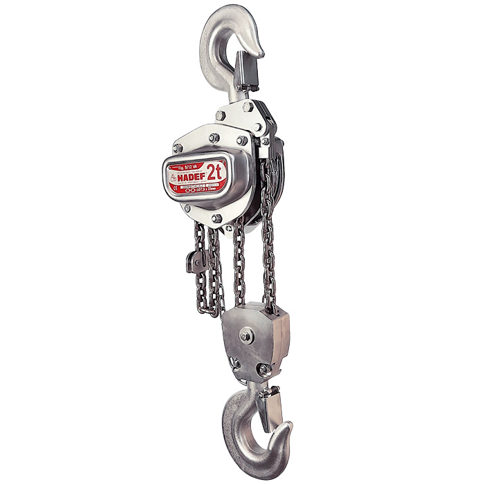 Edelstahl-Stirnradflaschenzug 9/12 VA 2t