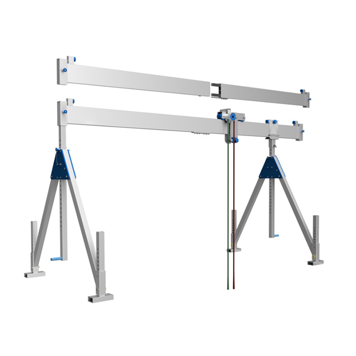 Alu-Vollportalkran, Einzelträger